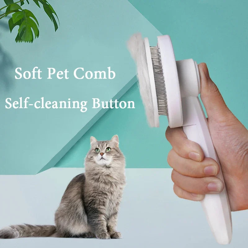 🐾 Detangling & Hair Removal Brush for Cats and Dogs – Healthy Coat, Clean Home