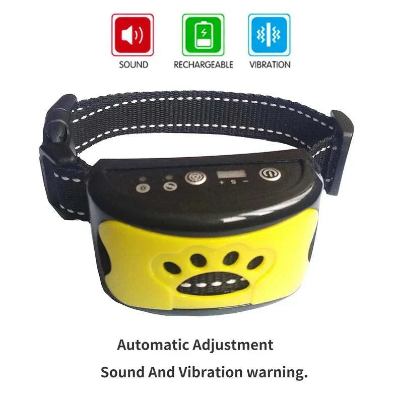 Collier de dressage pour chien anti-aboiements, rechargeable, type C, choc électrique, vibration, étanche, fournitures pour animaux de compagnie