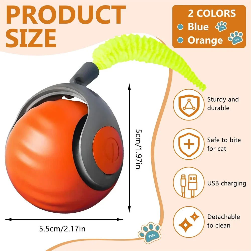 Speedy Tail 2.0 - Jouet Intelligent Interactif pour Chat et Chien | Balle Automatique - SOLANIM