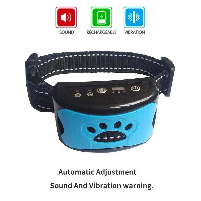 Collier de dressage pour chien anti-aboiements, rechargeable, type C, choc électrique, vibration, étanche, fournitures pour animaux de compagnie