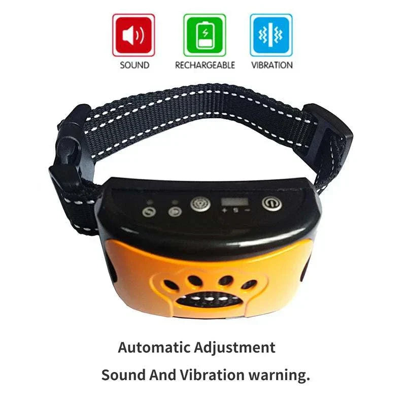 Collier de dressage pour chien anti-aboiements, rechargeable, type C, choc électrique, vibration, étanche, fournitures pour animaux de compagnie
