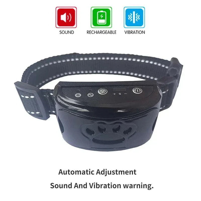 Collier de dressage pour chien anti-aboiements, rechargeable, type C, choc électrique, vibration, étanche, fournitures pour animaux de compagnie