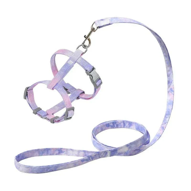 A set of colorful pet harness